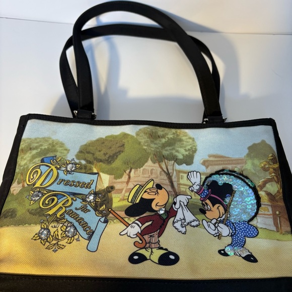 Walt Disney Handbags - Vintage Dressed Romance Black and Multicolor Mini Bag